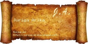 Juriga Arika névjegykártya